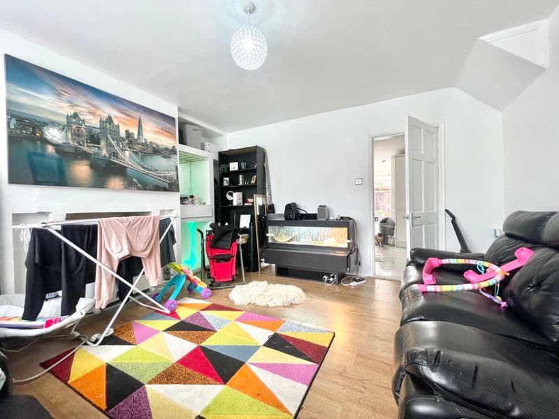 AI cleaning transformation - cluttered to tidy room - low quality